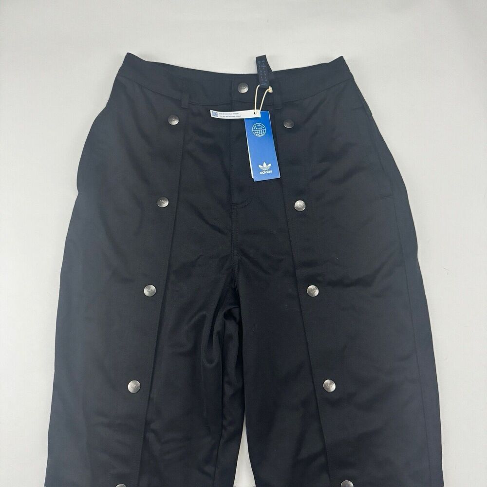 NWT Adidas Women’s Club Adibreak Black Snap Leg Track Pants Activewear Size 4 - Picture 3 of 14